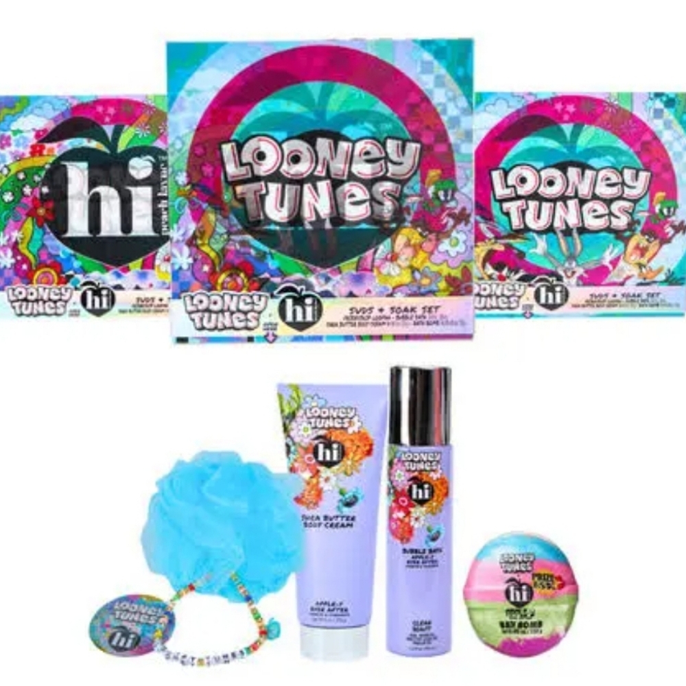 Hi Peach Layne X Looney Tunes 4-Piece Suds and Soak Bath Set